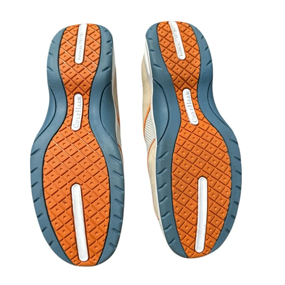 COLE HAAN Nike Air‎ Comfort Slip Ons Mule Orange/Tan/Ivory Womens Size 6.5
